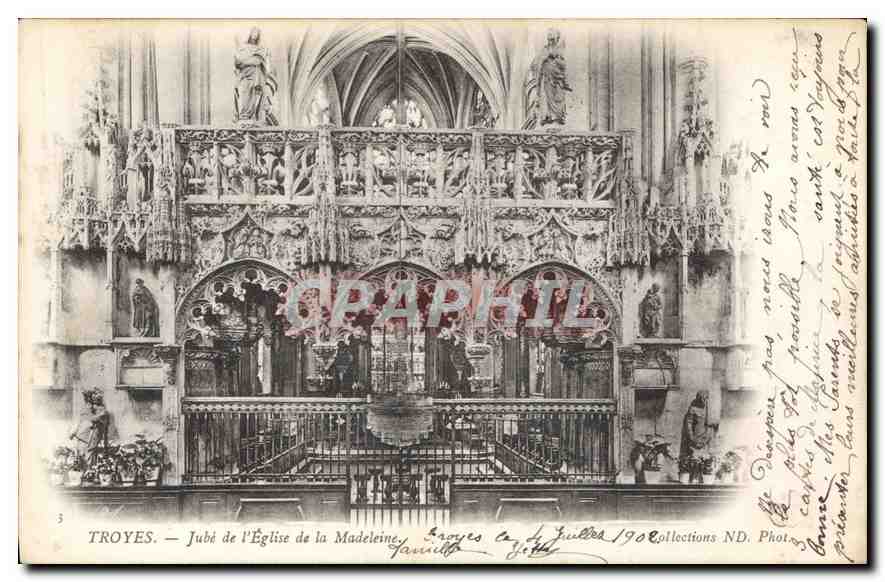 CPA Troyes Jube de l'Eglise de la Madeleine 