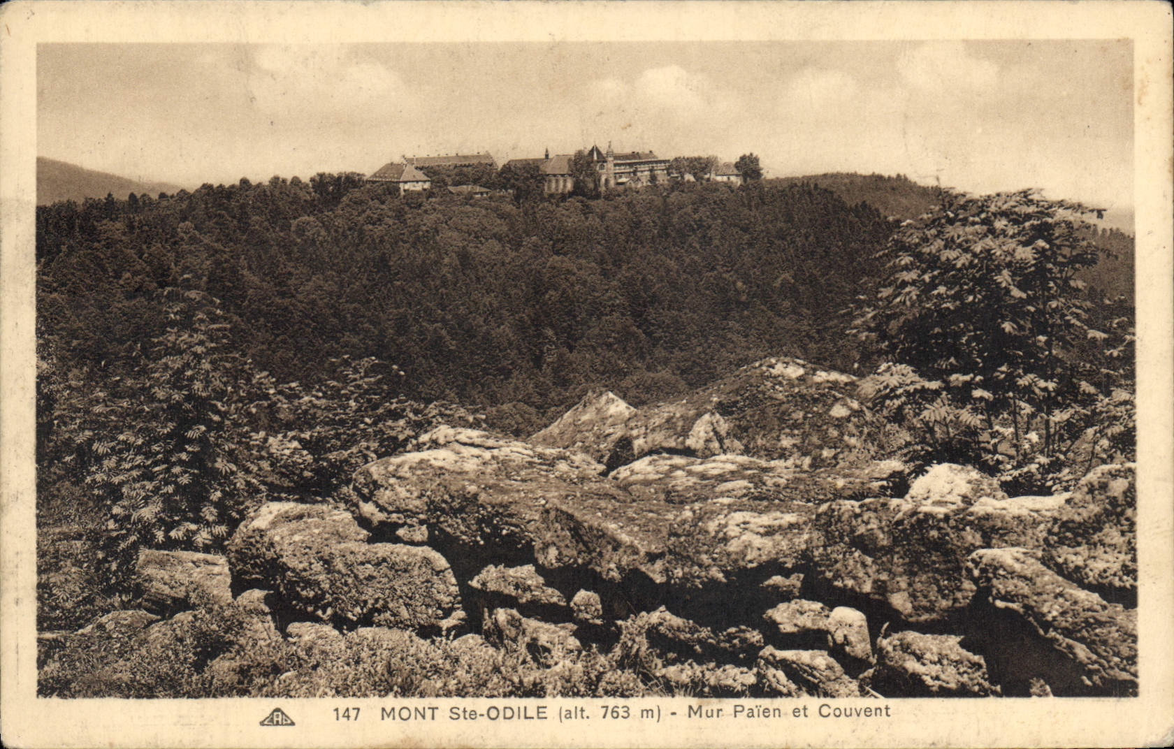 CPA Mont Ste Odile Mur Paien et Couvent 