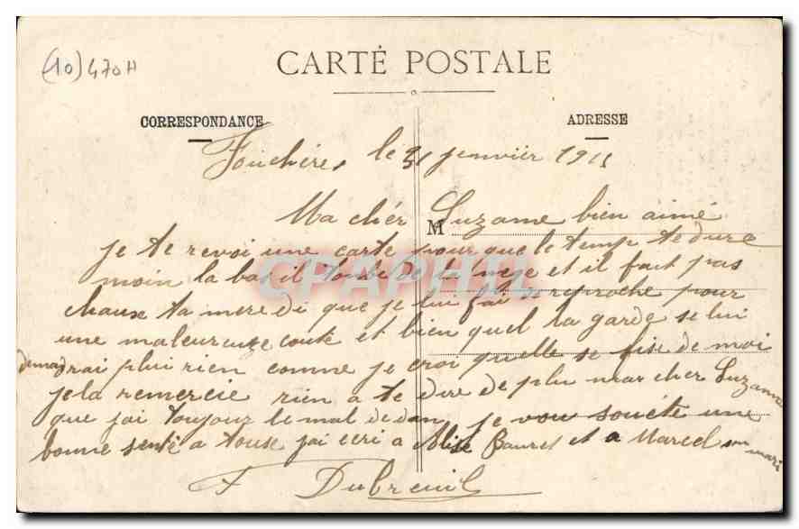 CPA Rumilly les Vaudes Aube Eglise Saint Martin Mon Hist  — Back