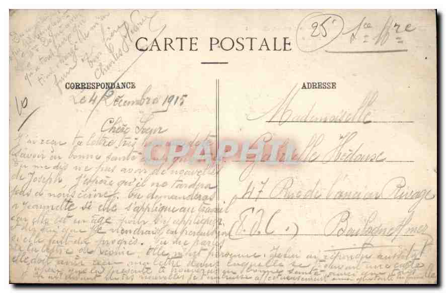 Troyes - La Préfecture - Restaurée totalement en 1892 à la suite d'un incendie — Verso