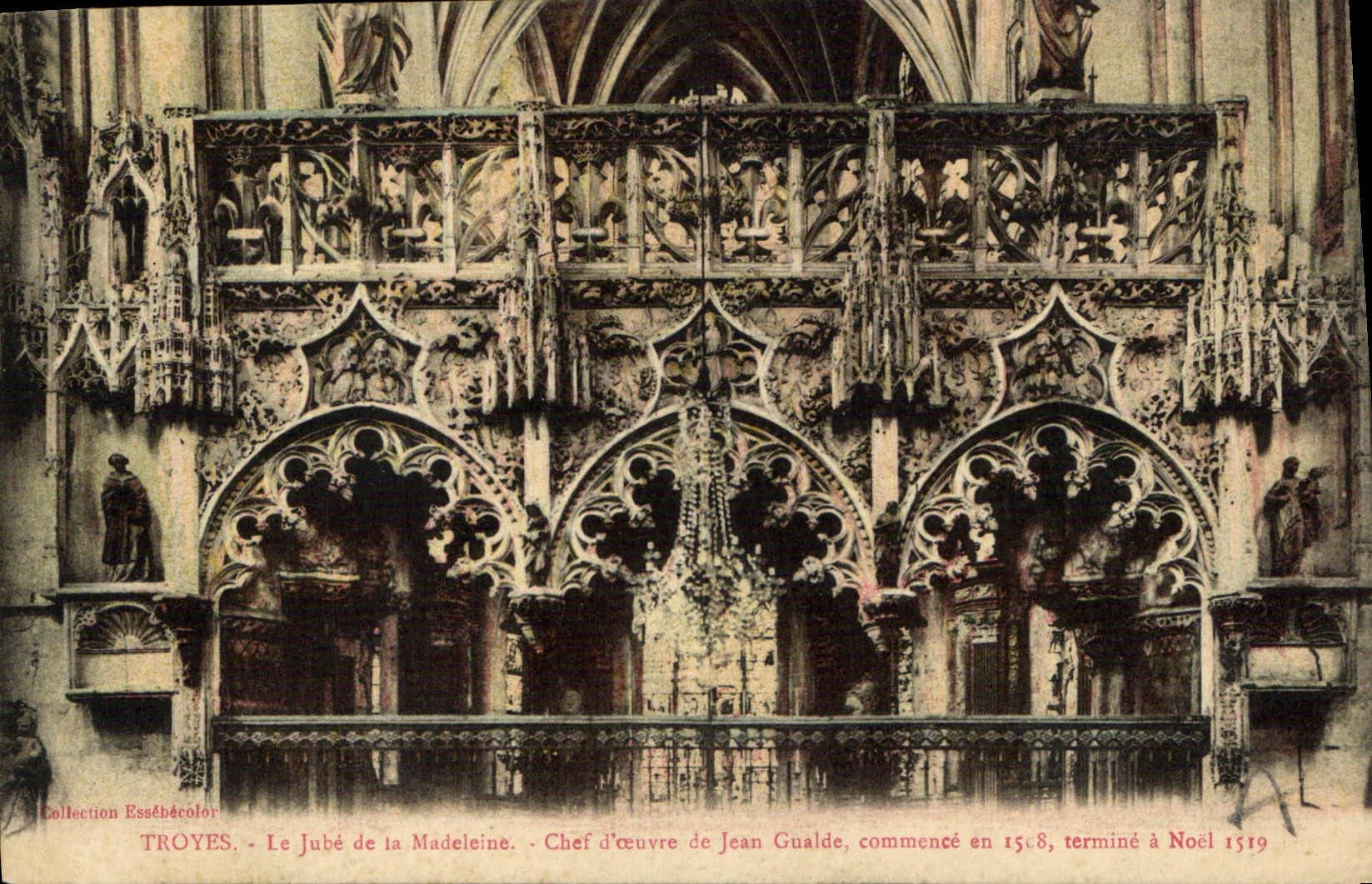 Troyes - Le Jubé de la Madeleine - Chef-d'œuvre de Jean Gualde, commencé en 1568, terminé à Noël 1519