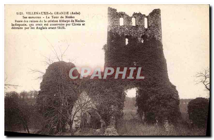 Villenauxe-la Grande (Aube) — Ruines de la Tour de Nesles-la-Reposte — Photo-Edit. E. Mignon, Sainte-Marne