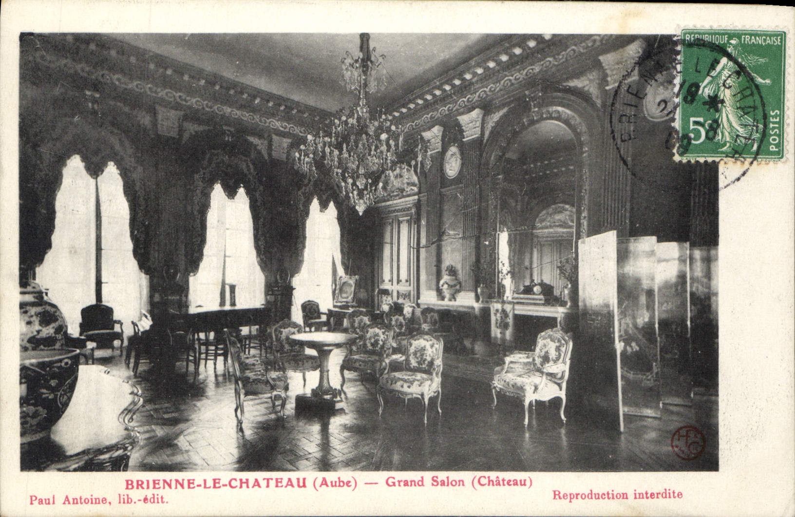 CPA Brienne le Chateau Aube Grand Salon Chateau 