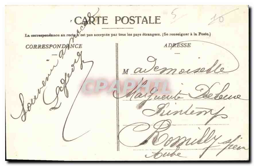 CPA Nogent sur Seine L'Amour Filial  — Back