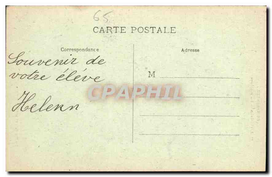 CPA Lourdes La Basilique  — Verso