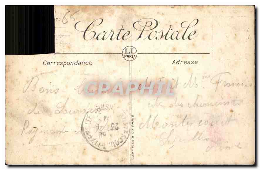 CPA Lourdes La Grotte  — Verso