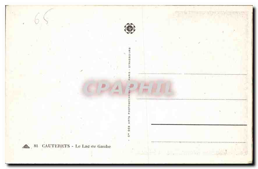 CPA Cauterets Le Lac de Gaube  — Rückseite