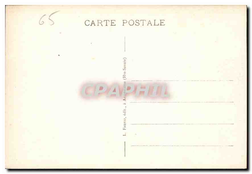 CPA Chemin de fer du Mont Blanc Chalet Hotel et Station du Col de Voza  — Verso