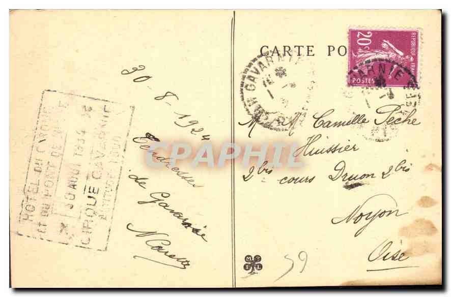 CPA Les Pyrenees Gavarnie La Grande Cascade  — Verso