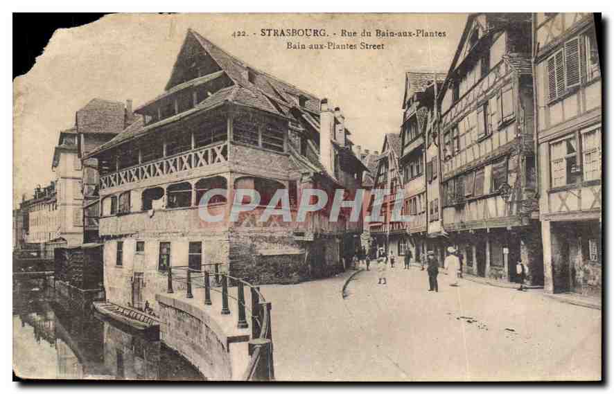 CPA Strasbourg Rue du Bain aux Plantes 