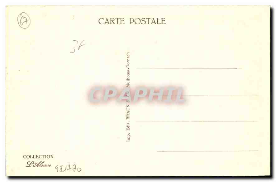 CPA Strasbourg La Cathedrale Vierges Folles  — Back