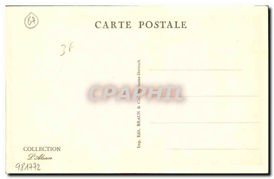 CPA Strasbourg Cathedrale Portail de Droite Vierge Folle  — Rückseite