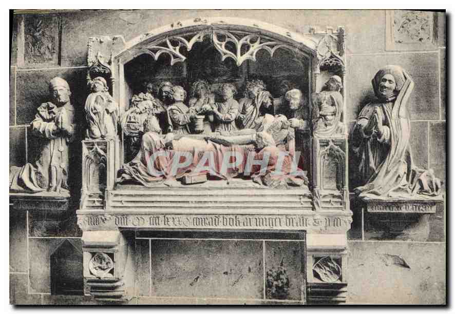 CPA Strassbourg E Muster Tod Maria Relief der Katharinenkapelle gestiftet v Conrad armiger AD 1480 