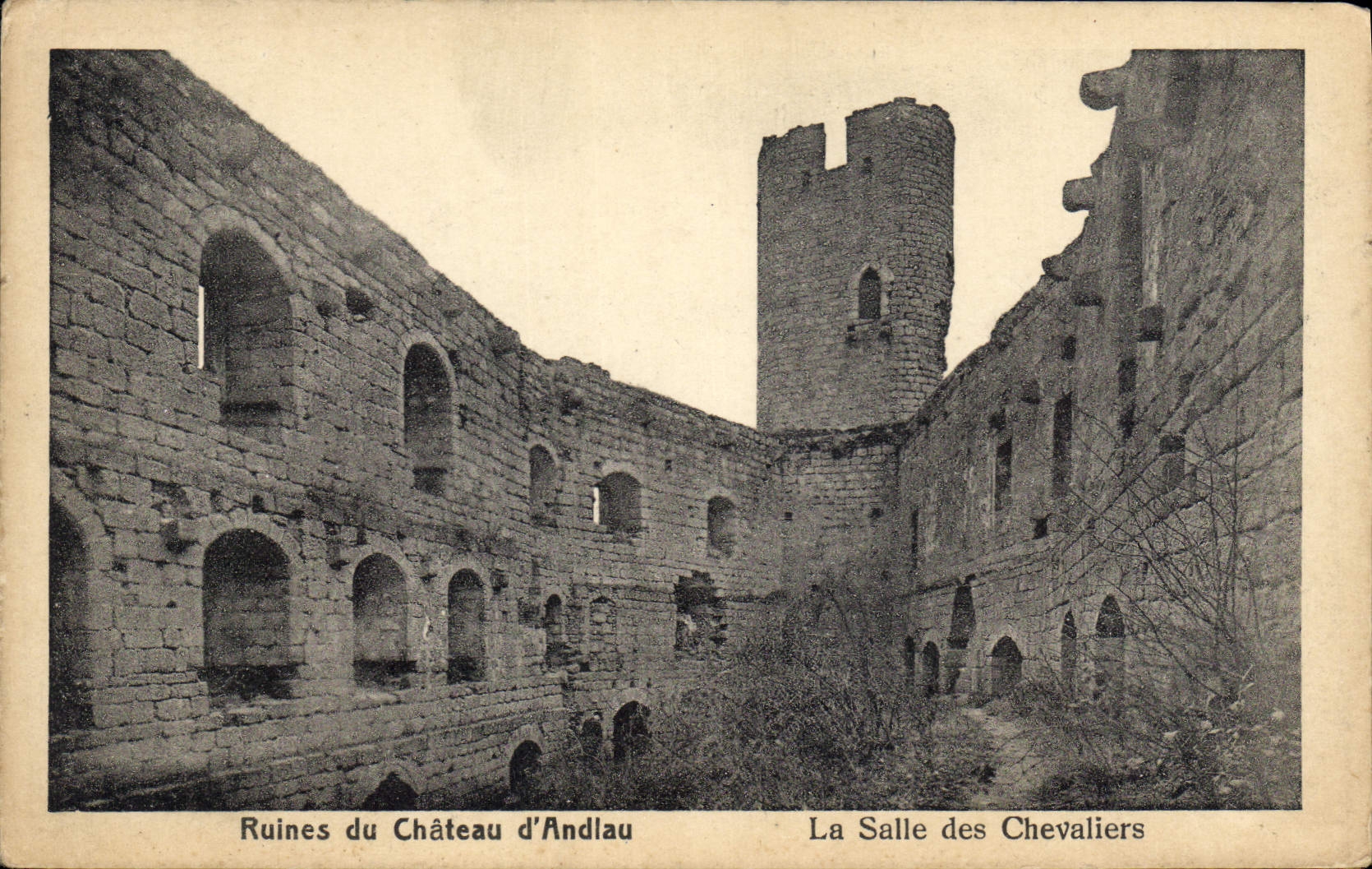 CPA Ruines du Chateau d' Andlau La Salle des Chevaliers 