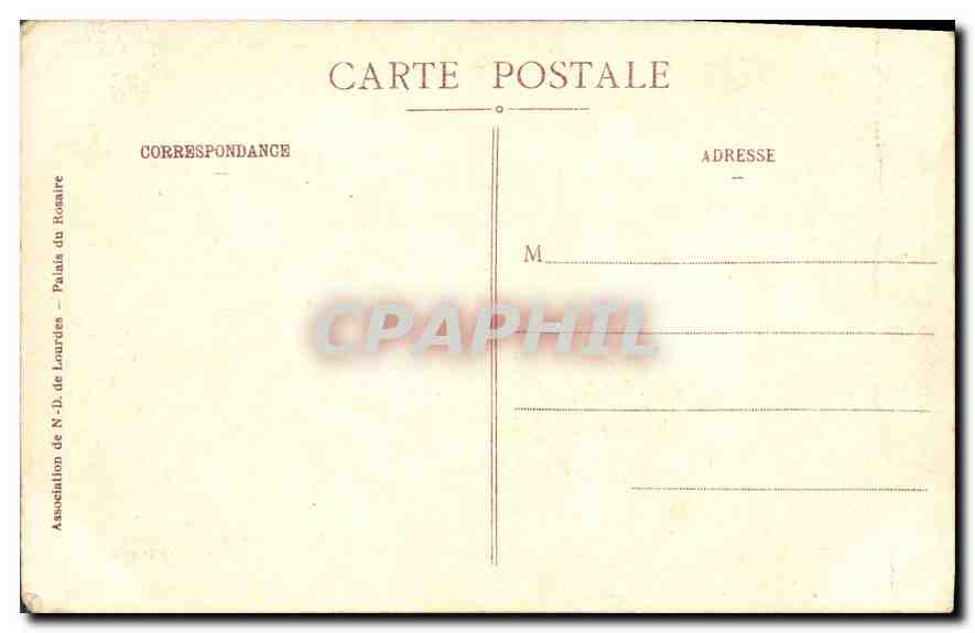CPA Lourdes La Basilique et le Gave  — Verso