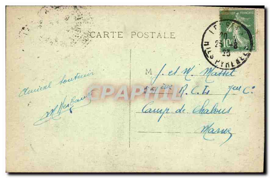 CPA Lourdes Consolatrix affectorium  — Verso