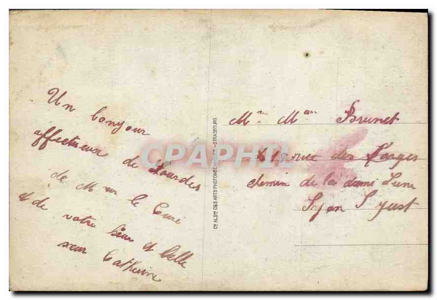 CPA Lourdes La Basilique et la Vierge Couronnee  — Verso