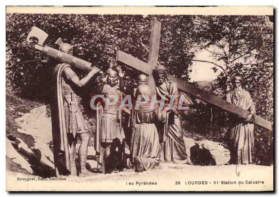 CPA Lourdes VI Station du Calvaire 