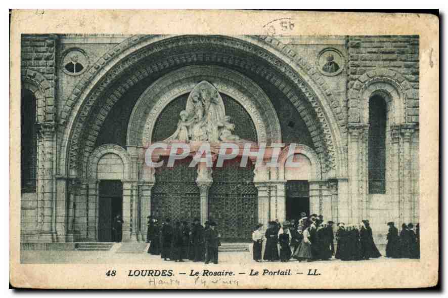 CPA Lourdes Le Rosaire Le Portail 