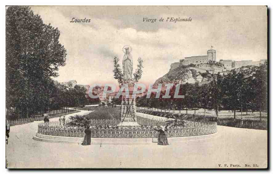 Lourdes — Vierge de l'Esplanade — V. P. Paris, No. 22