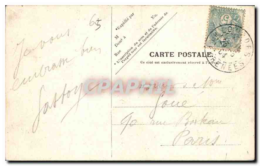 Lourdes — Vierge de l'Esplanade — V. P. Paris, No. 22 — Rückseite