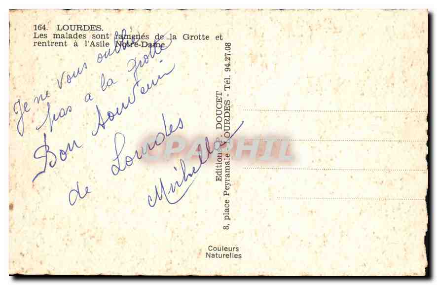 CPA Lourdes HP Le Calvaire XI Station Jesus est attache a la Croix  — Rückseite