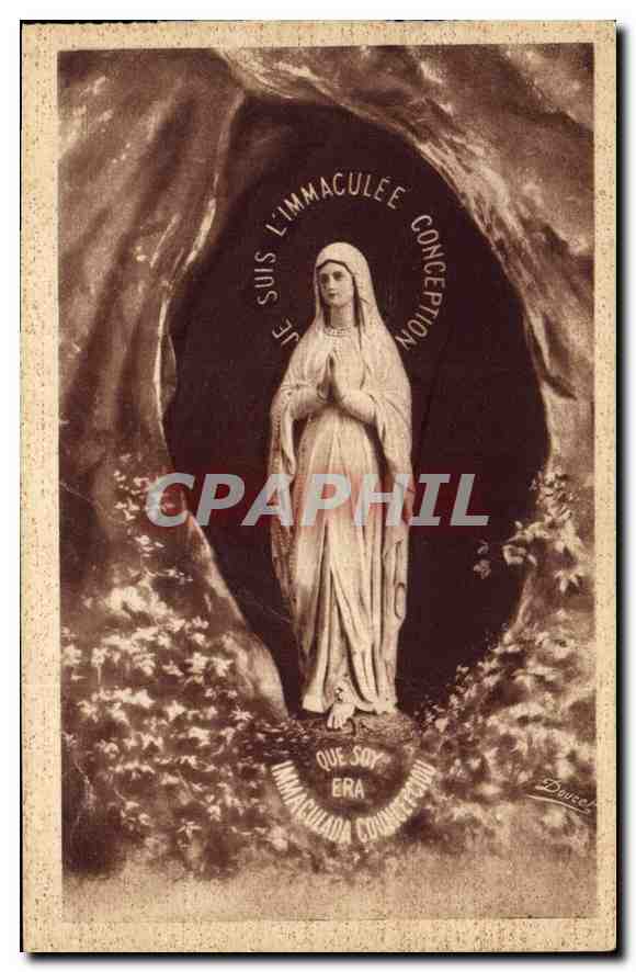 CPA Lourdes La Vierge de la Grotte 