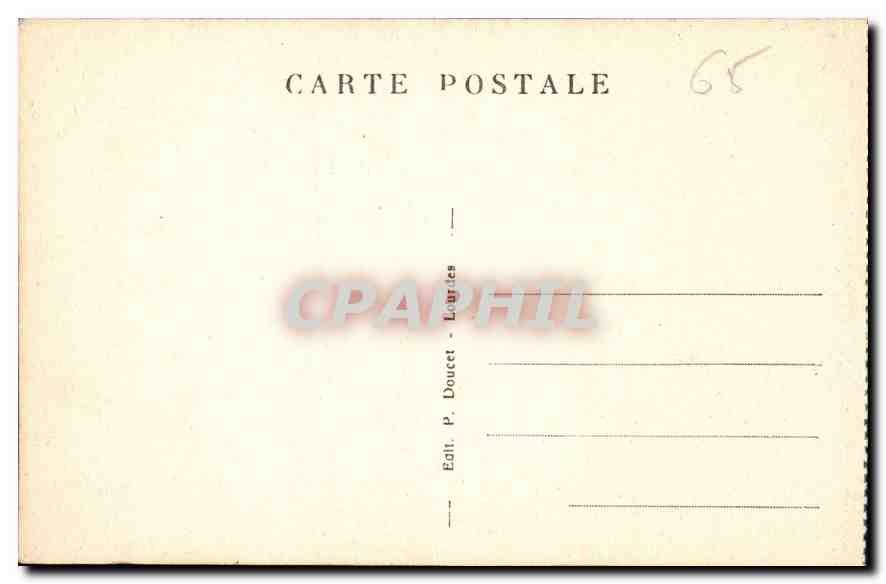 CPA Lourdes La Chateu Fort et la Chaine des Pyrenees  — Rückseite