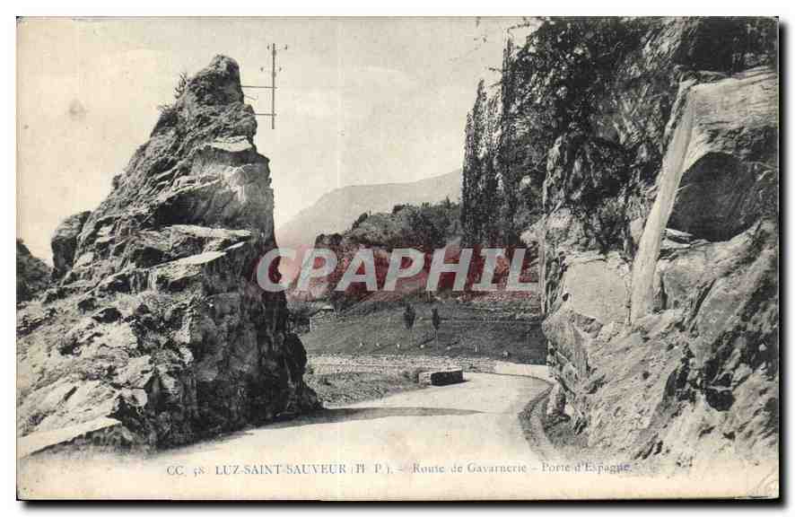 CPA Luz Saint Sauveur Route de Gavarnerie 