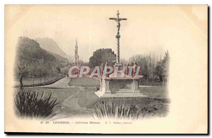 CPA Lourdes Calvaire Breton 