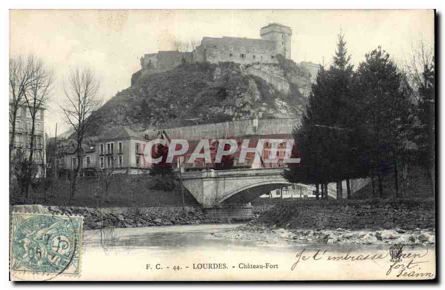 CPA Lourdes Chateau Fort 