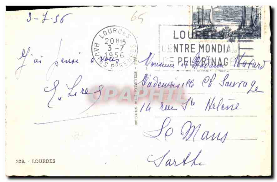 CPA Lourdes  — Verso