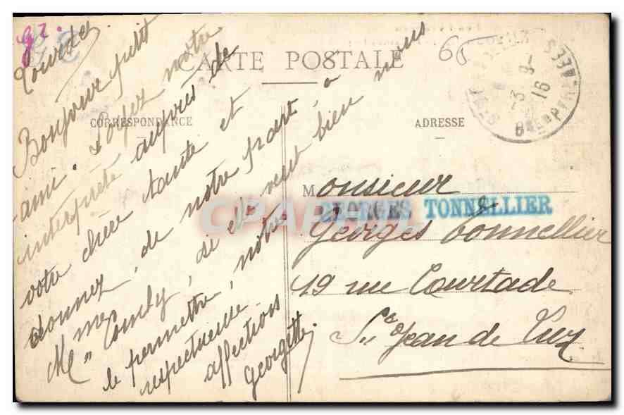 CPA Lourdes Le Chateau Fort  — Rückseite