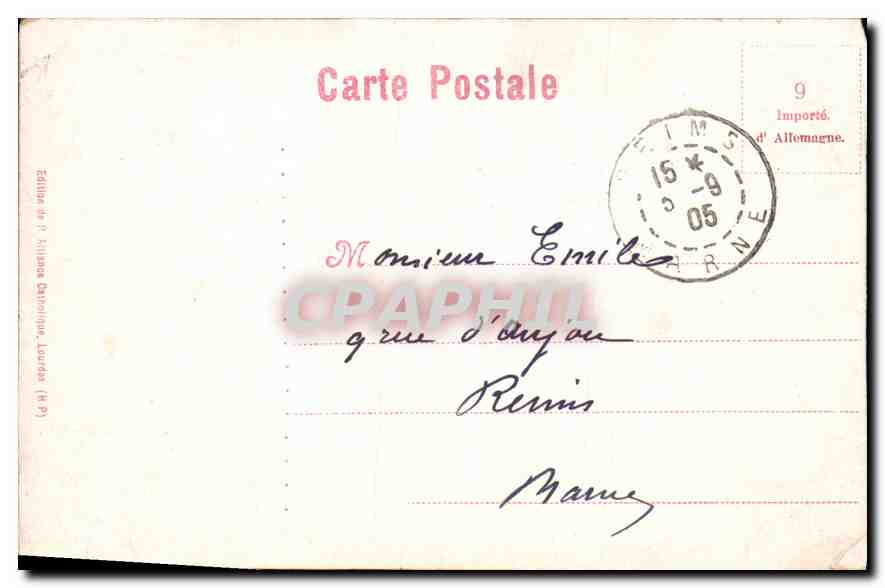 CPA Le chateau Fort de Lourdes  — Rückseite