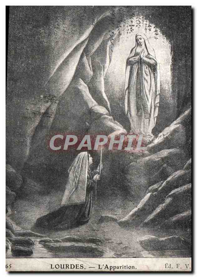 CPA Lourdes L'Apparition 