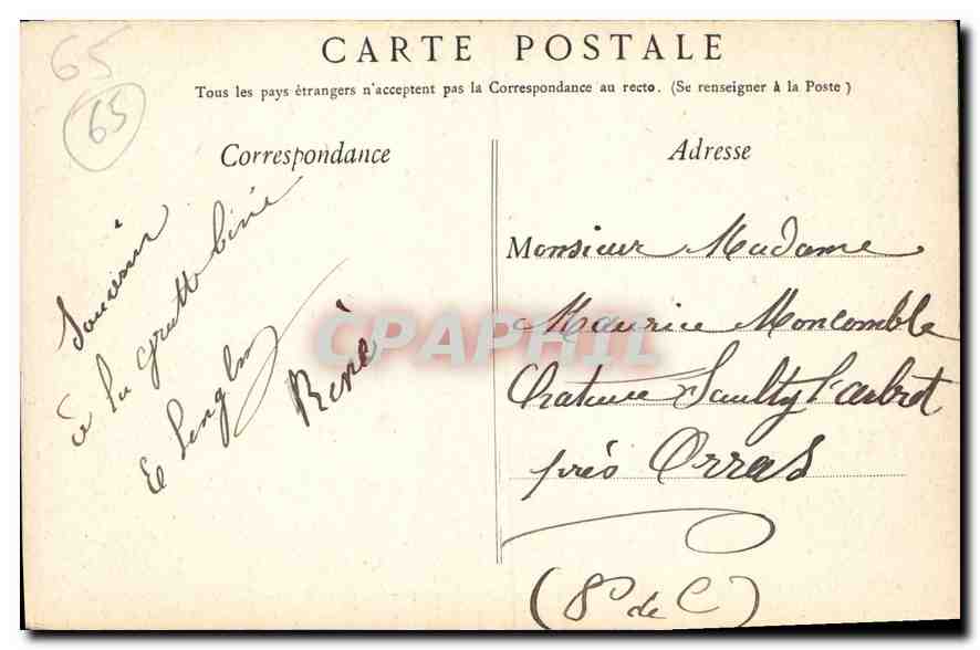 CPA Lourdes Quatrieme Station Jesus rencontre sa Saite Mere  — Verso