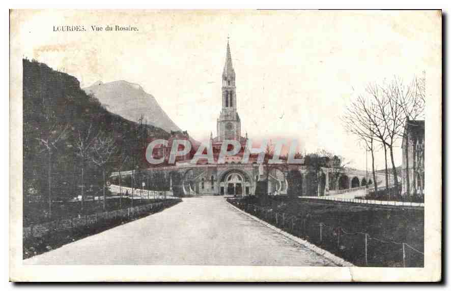 CPA Lourdes Vue du Rosaire 