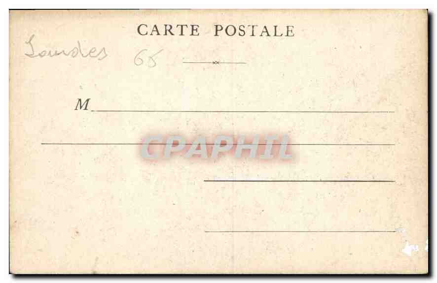 CPA Lourdes Vue du Rosaire  — Verso