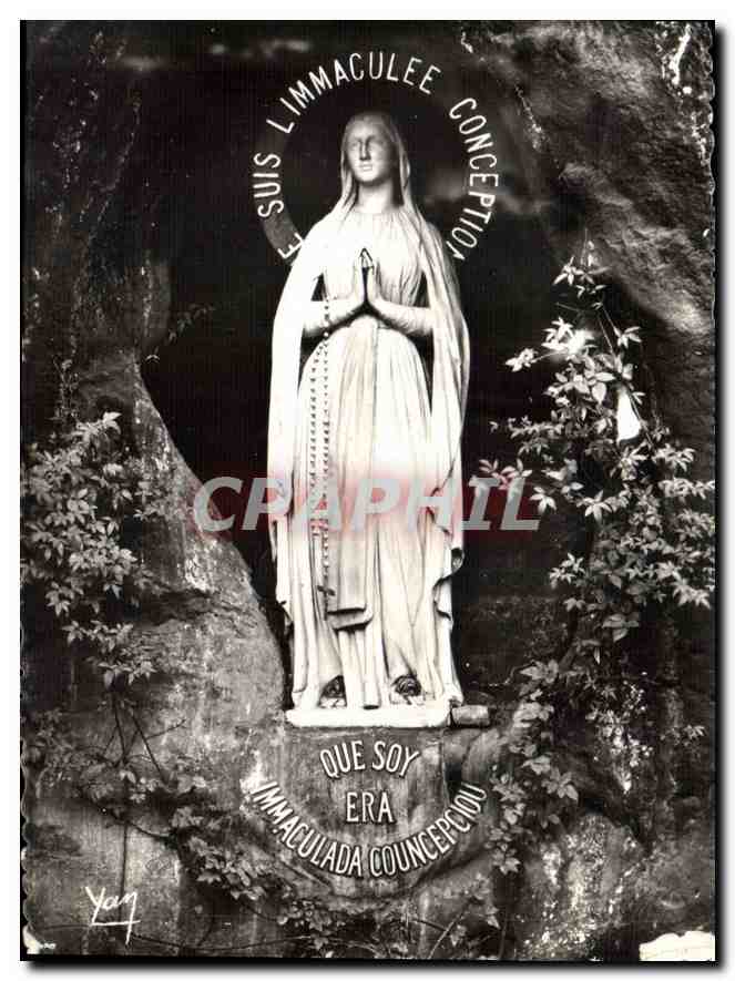 CPA Lourdes La Vierge de la Grotte 