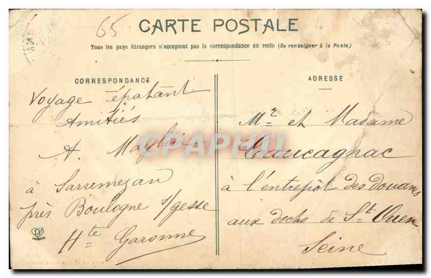 CPA Cirque de Troumouse  — Verso