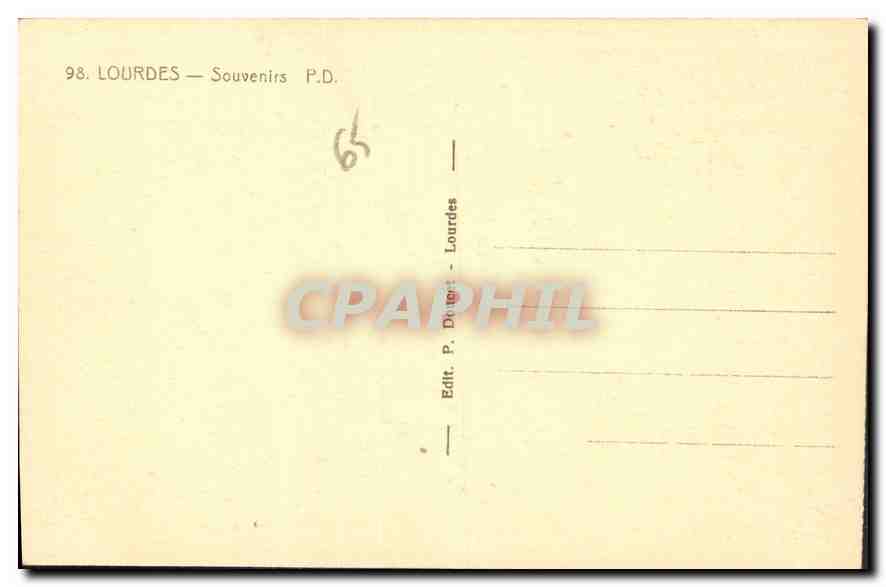 CPA Lourdes Souvenirs  — Rückseite