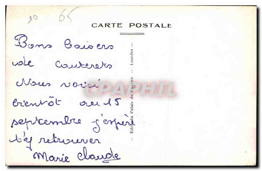 CPA Cauterets Le Lac de Gaube  — Verso