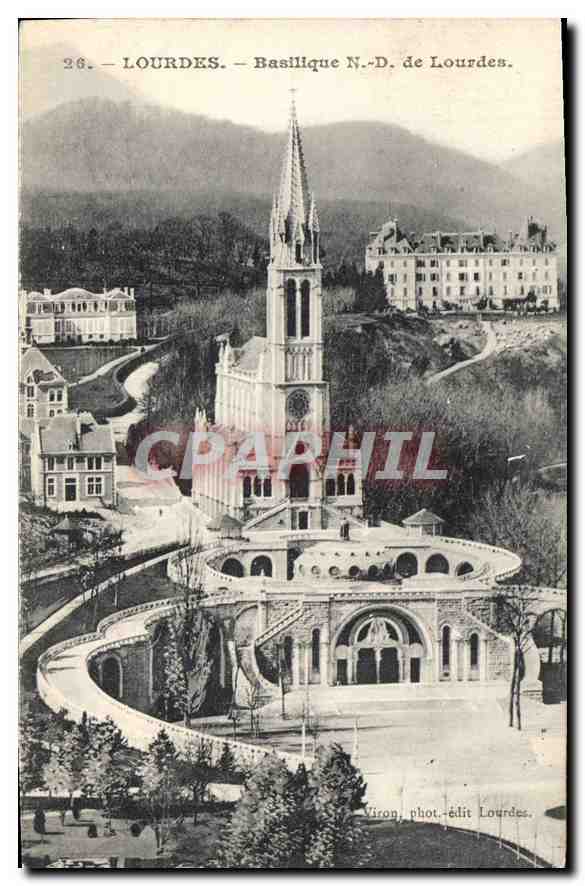 CPA Lourdes Basilique ND de Lourdes 