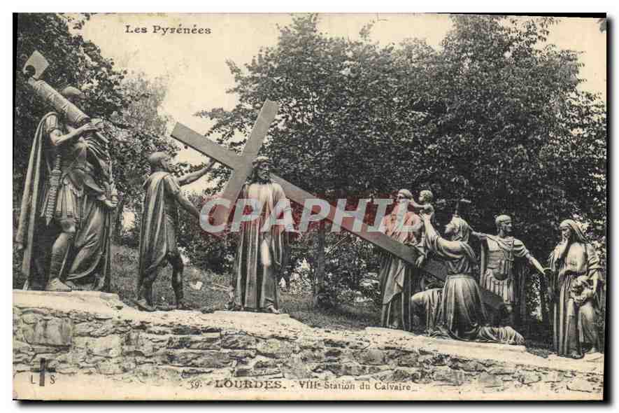CPA Lourdes VIII Station du Calvaire 