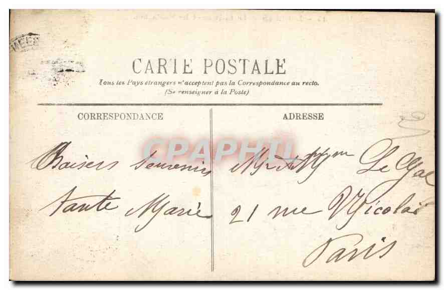 CPA Lourdes Le Chateau et les Montagnes  — Verso