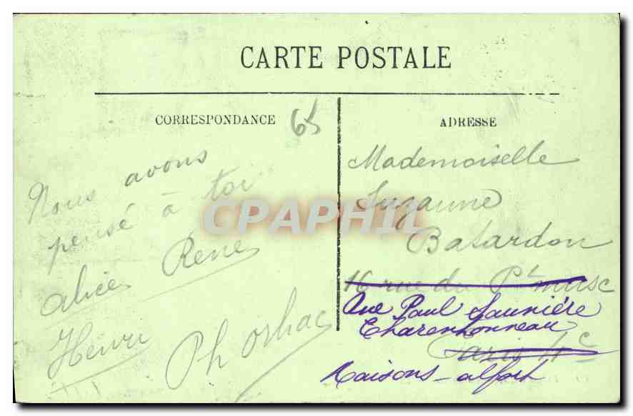 CPA Lourdes La Grotte  — Verso