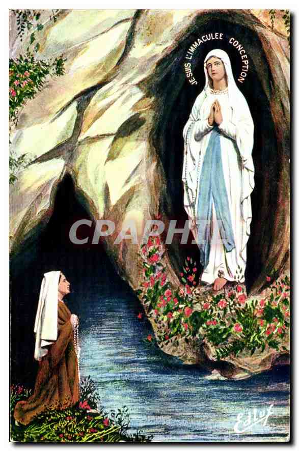 CPA Lourdes L'Apparition 