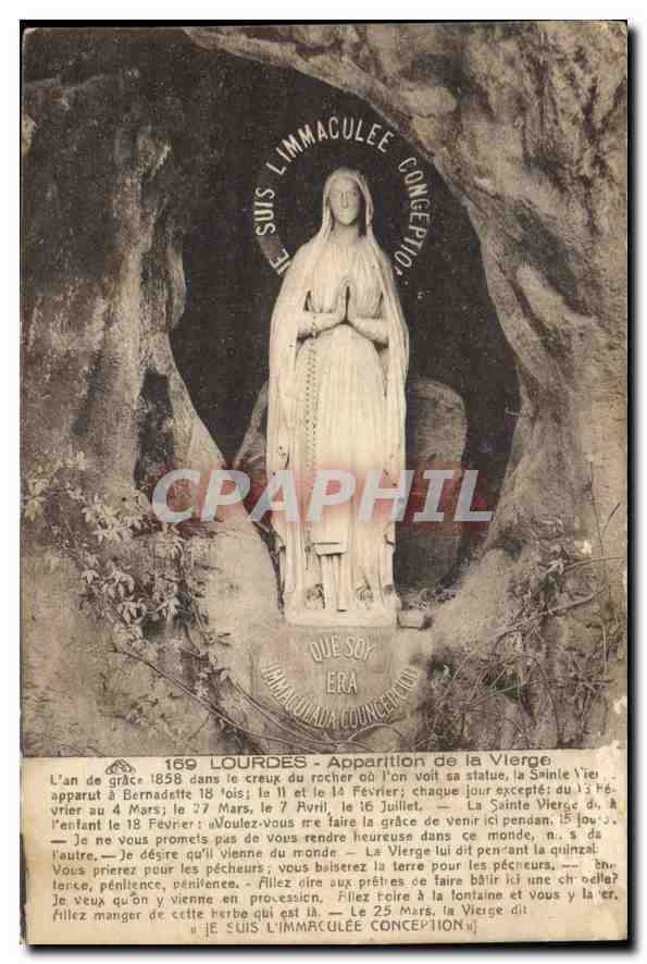 CPA Lourdes Apparition de la Vierge 