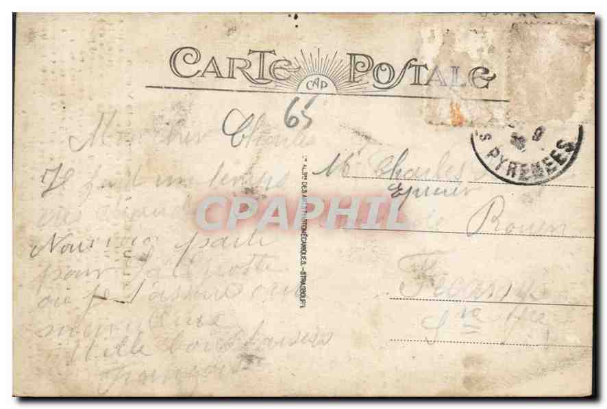 CPA Lourdes Apparition de la Vierge  — Verso