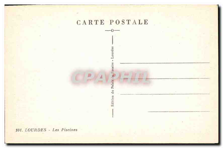 CPA Lourdes Les Piscines  — Verso